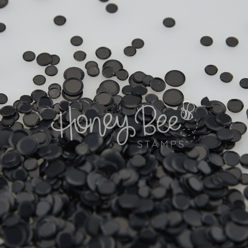 Midnight - Black Confetti Mix No - hole Sequins - Honey Bee Stamps