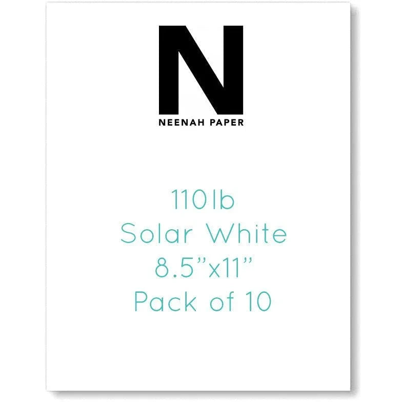 Neenah 110lb Classic Crest White Cardstock 8.5"X11" - 10 Sheets - Honey Bee Stamps