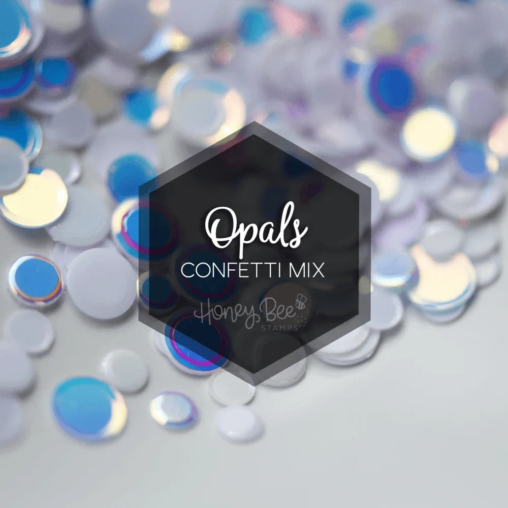 Opals - White Iridescent Confetti Mix - Honey Bee Stamps