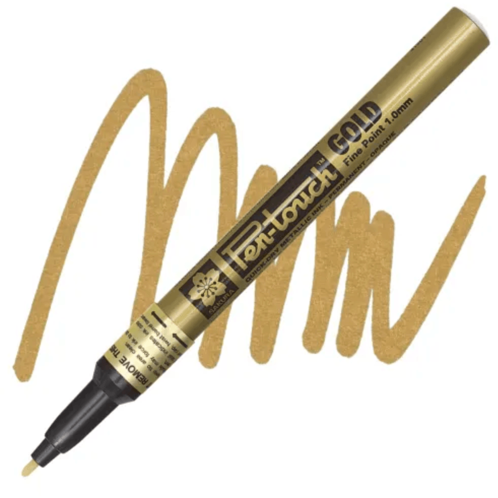 Pen - Touch Paint Marker - Permanent Opaque Gold 1.0 mm Fine Tip Paint Pen - Honey Bee Stamps