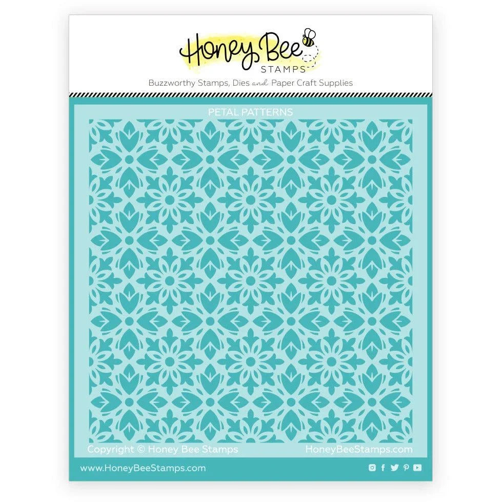 Petal Patterns - 6"x6" Background Stencil - Honey Bee Stamps