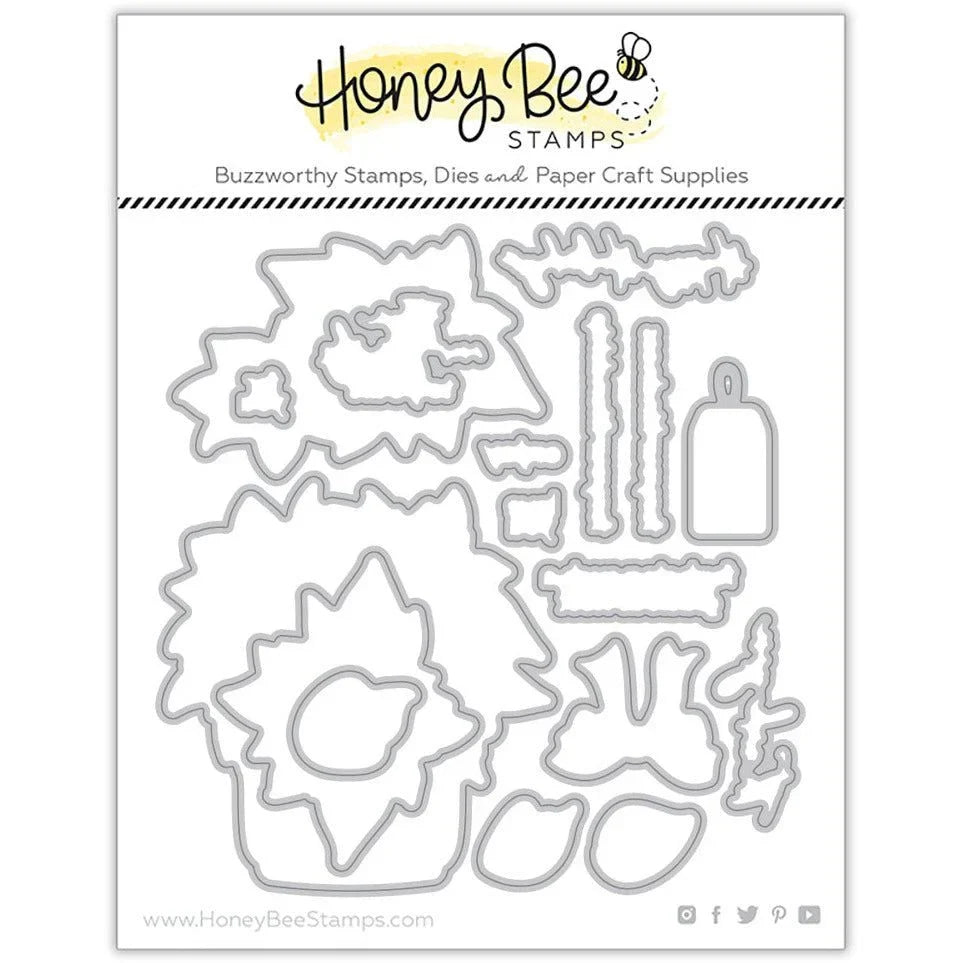Potted Poinsettias - Honey Cut - Coordinating Dies - Retiring - Honey Bee Stamps