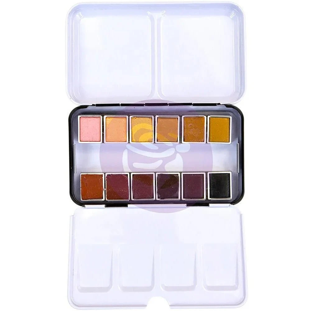 Prima Watercolor Confections - Complexion 12 Pan Set Skin Tones - Honey Bee Stamps