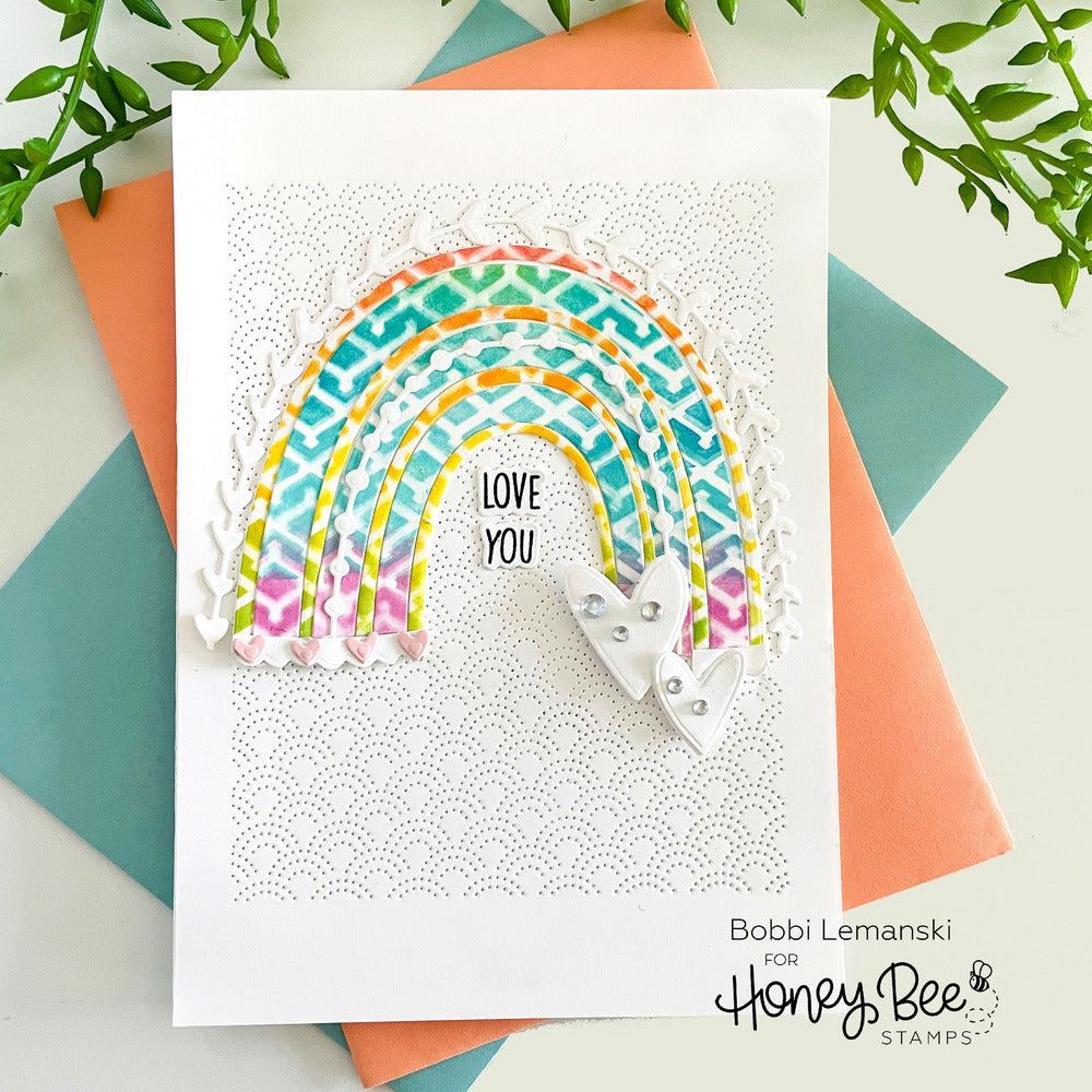 Rainbow Builder A2 Card Base - Honey Cuts - Stand - Alone Dies - Retiring - Honey Bee Stamps