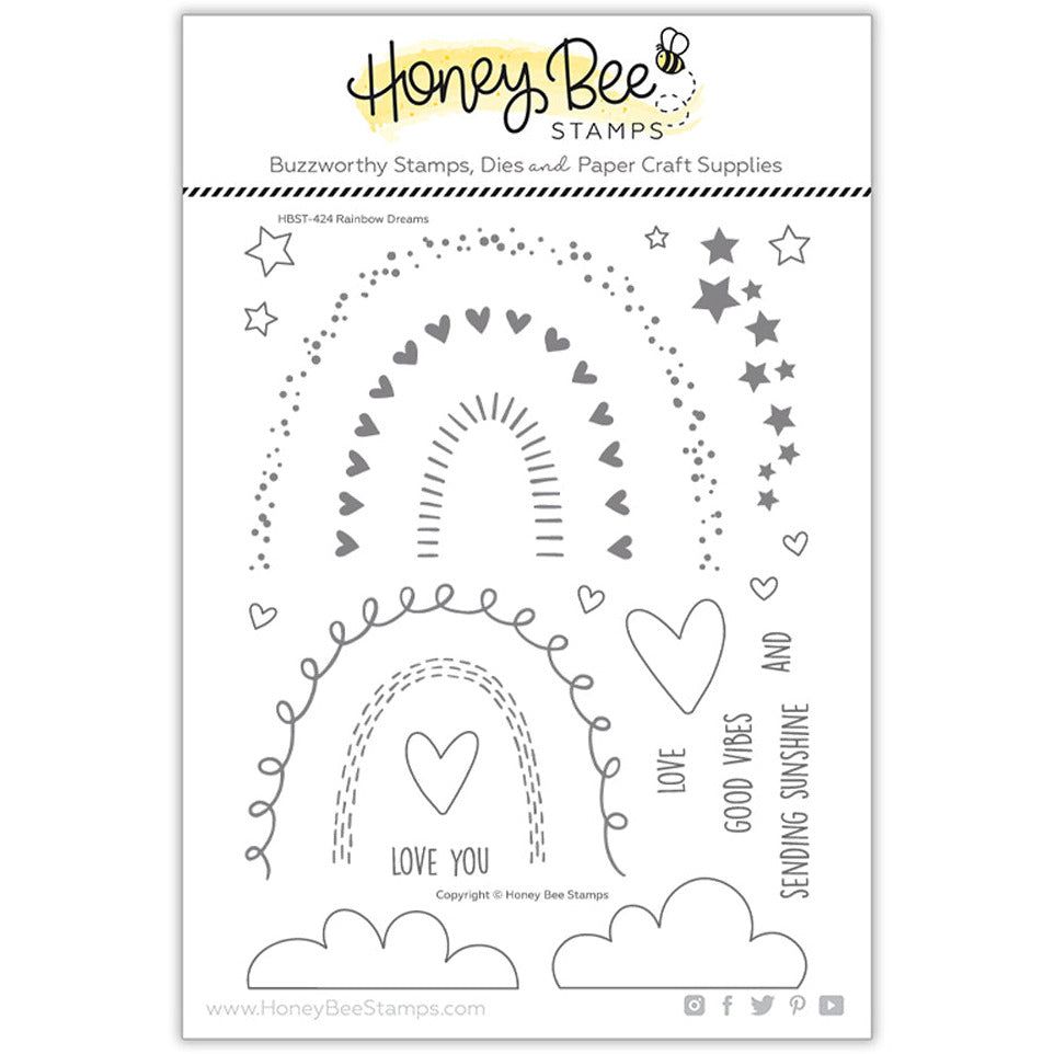 Rainbow Dreams - 6x8 Stamp Set - Honey Bee Stamps