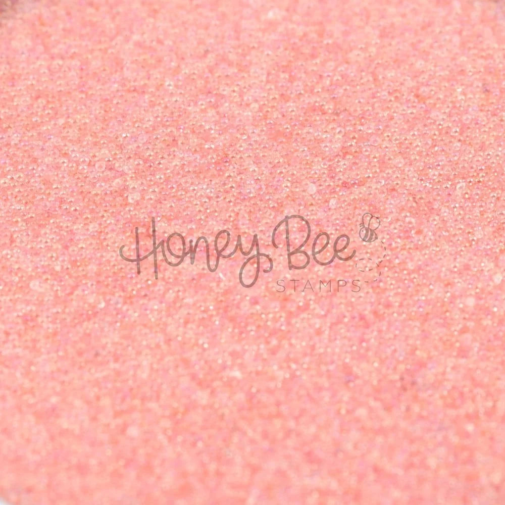 Salmon - Peach Pink Tiny Bubbles No Hole Glass Beads - Honey Bee Stamps