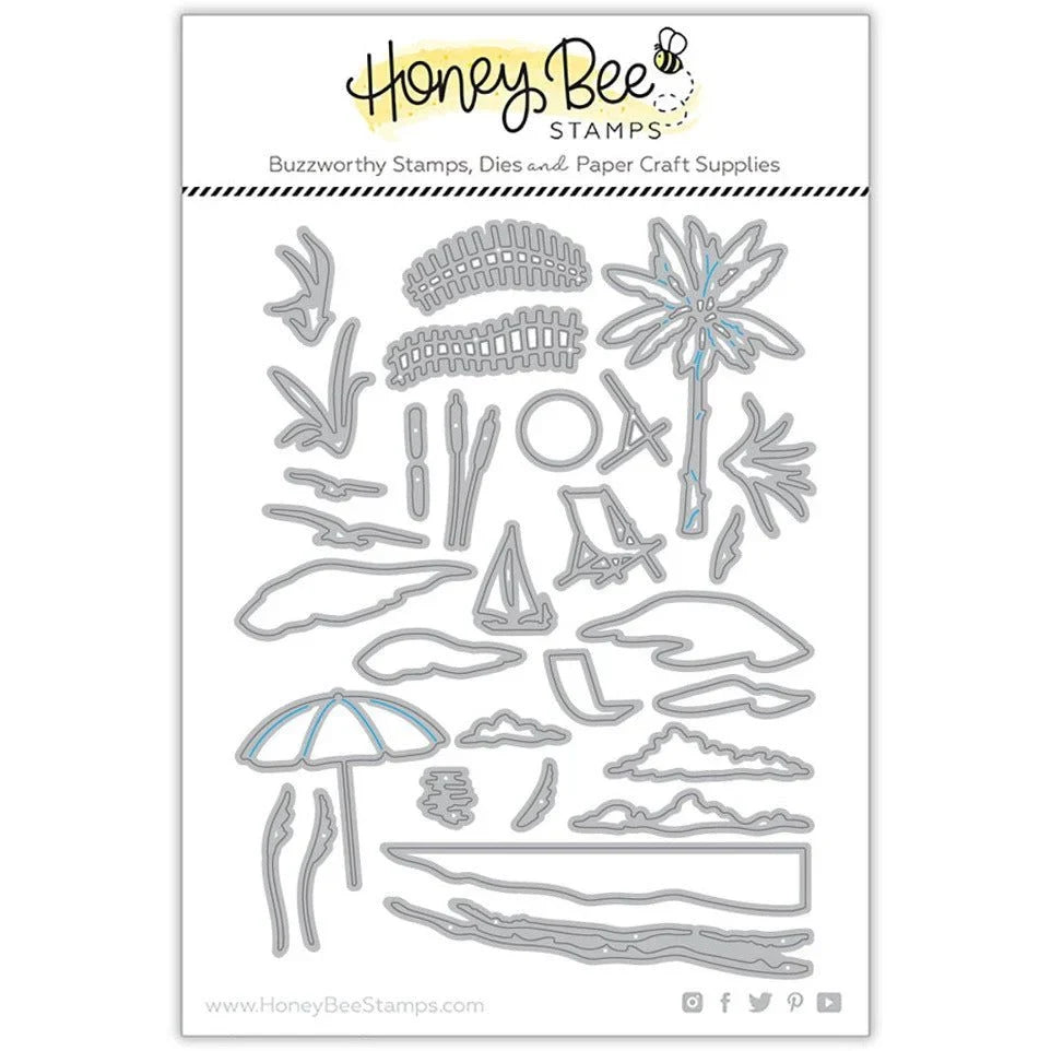 Shoreline Scene Builder - Honey Cuts - Stand - Alone Dies - Honey Bee Stamps