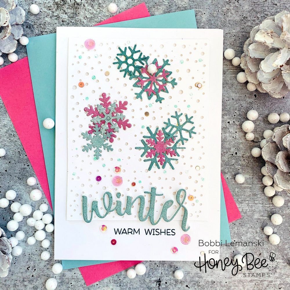 Snow Day Cover Plate - Honey Cuts - Stand - Alone Dies - Honey Bee Stamps