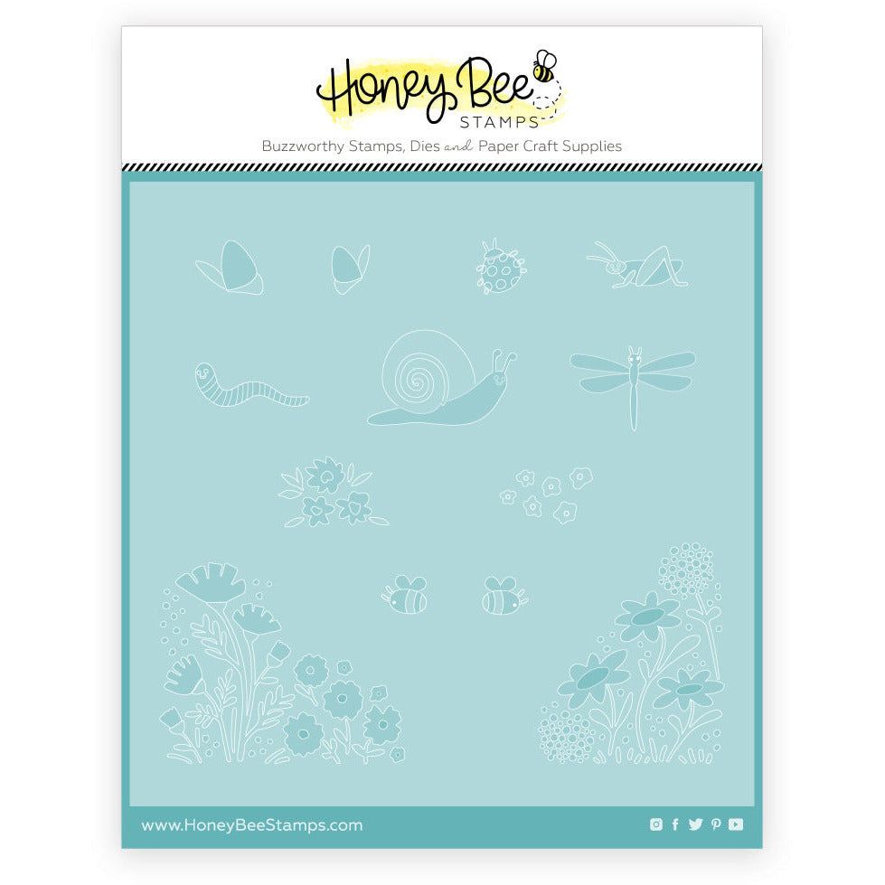 Spring Meadow - Set Of 4 Coordinating Stencils - Honey Bee Stamps