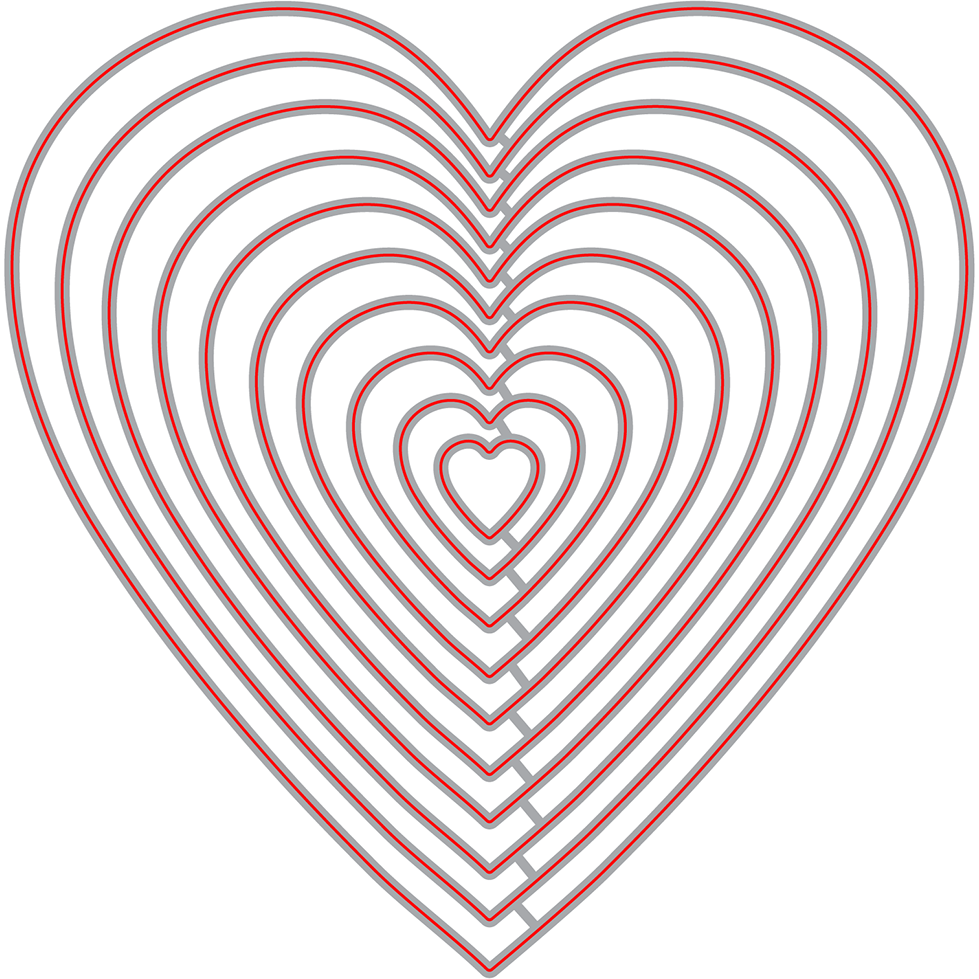 Stacking Hearts - Honey Cuts - Honey Bee Stamps