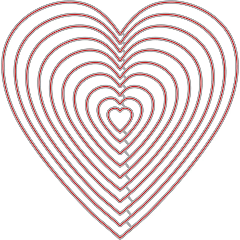 Stacking Hearts - Honey Cuts - Stand - Alone Dies - Honey Bee Stamps