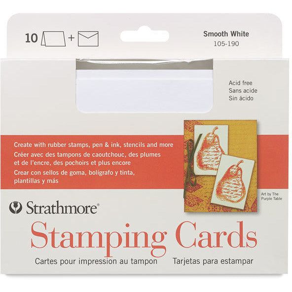 Strathmore Smooth White Stamping Cards - A7 5"x6 7/8" 10 Pk - Honey Bee Stamps
