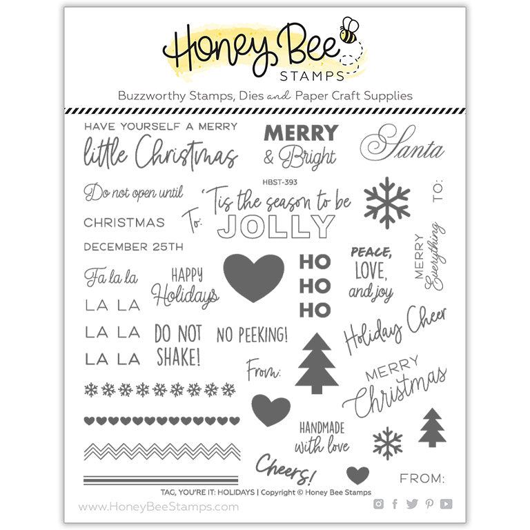 Tag, You're It: Holidays - 6x6 Stamp Set - Honey Bee Stamps