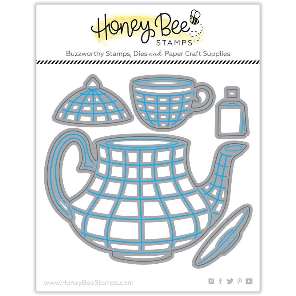 Teapot & Cup - Honey Cuts - Honey Bee Stamps