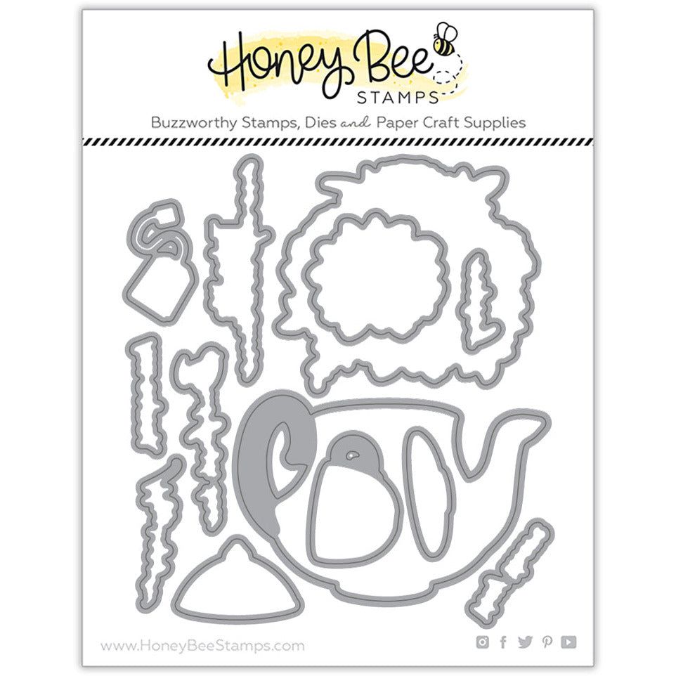 Teatime Florals - Honey Cuts - Coordinating Dies - Retiring - Honey Bee Stamps