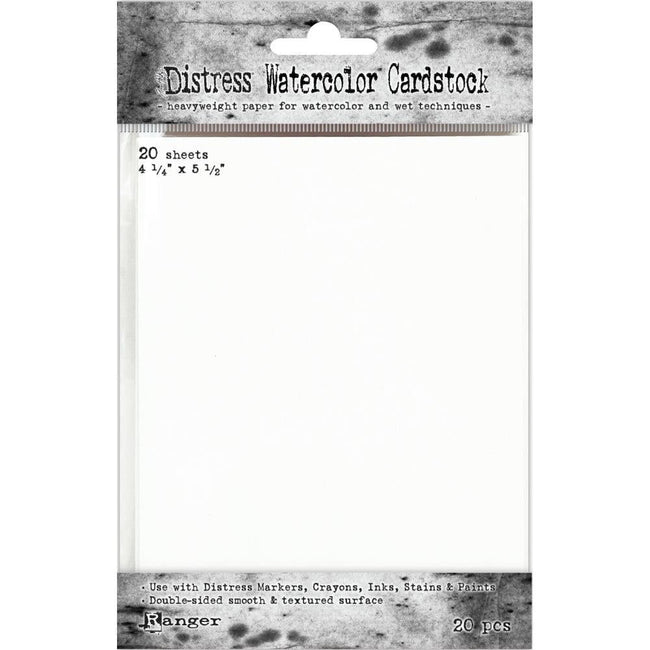 Tim Holtz Distress Watercolor Cardstock 20/pkg 4.25" X 5.5" Sheets - Honey Bee Stamps