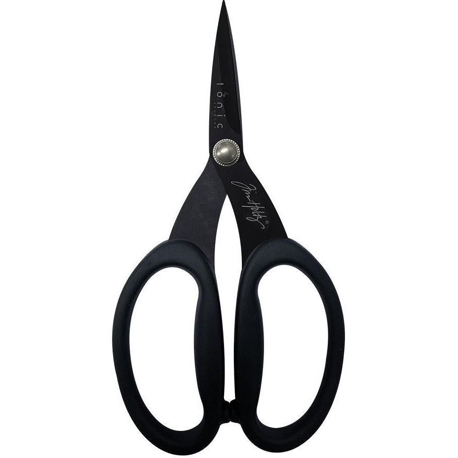 「bee」Network scissors vertex Tim Holtz Non-Stick Titanium Micro Serrated Kushgrip Snip Scissors