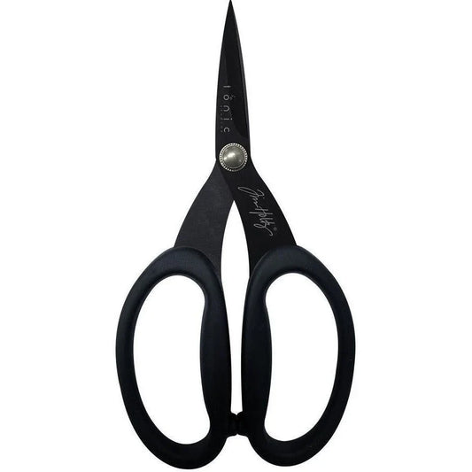 Tim Holtz Non - Stick Titanium Micro Serrated Kushgrip Snip Scissors 7" - Non - Stick with Cap - Honey Bee Stamps