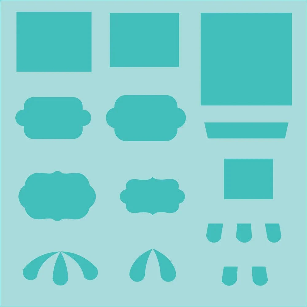 Treat Shop Add - On - Set of 2 - 6"x6" Coordinating Stencils - Retiring - Honey Bee Stamps