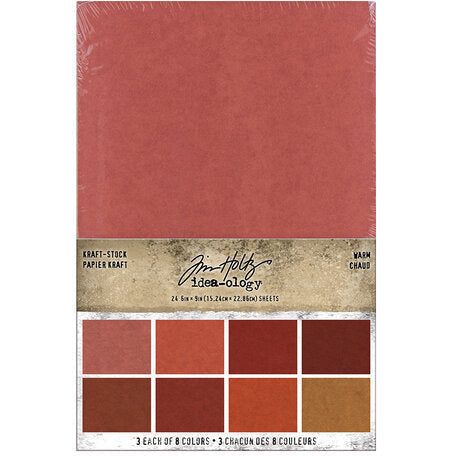 Warm Kraft Stock by Tim Holtz 6" x 9" - 24/Pkg - Honey Bee Stamps