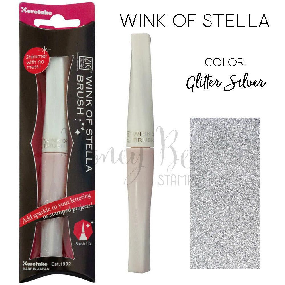 Wink Of Stella Brush Tip Pen - Glitter Silver - Honey Bee Stamps