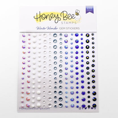 Winter Wonder Gem Stickers - 210 Count - Honey Bee Stamps