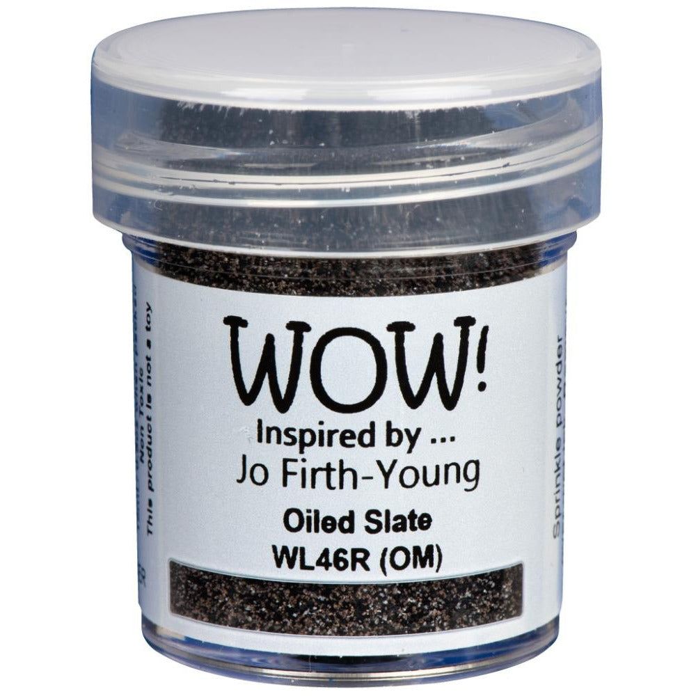 WOW! Glitter Embossing Powder Black - Oiled Slate - Honey Bee Stamps