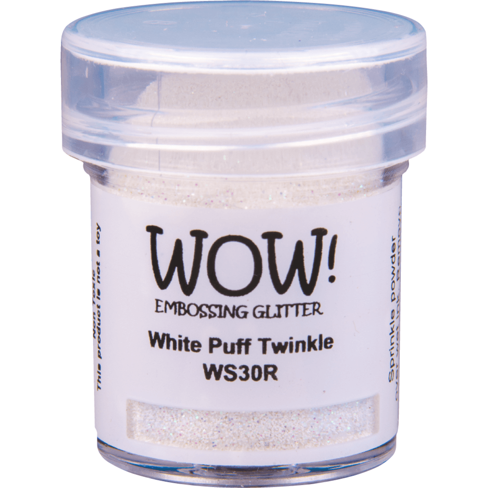 WOW! Glitter Embossing Powder - White Puff Twinkle - Honey Bee Stamps
