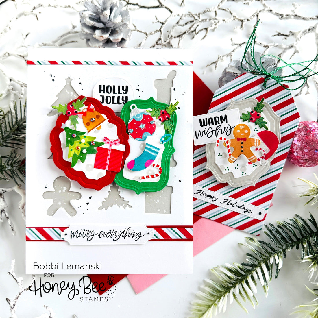 Festive Frames Card and Tag by Bobbi Lemanski