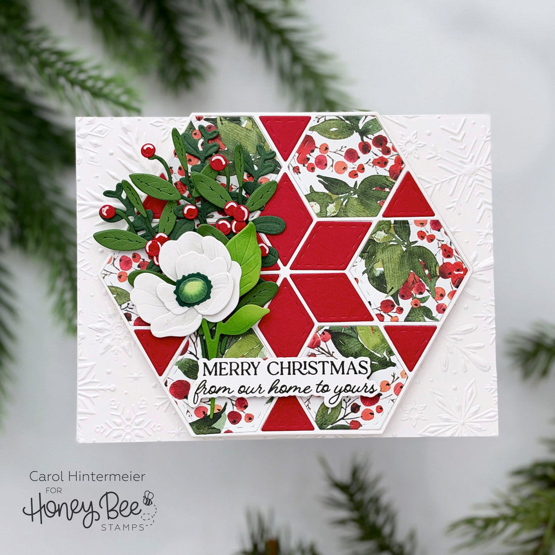 Merry Christmas From Our Home To Yours -- Bee Quilted: Honeycomb Hexies