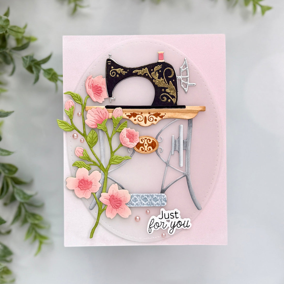 Just For You -- Lovely Layers: Antique Sewing Table