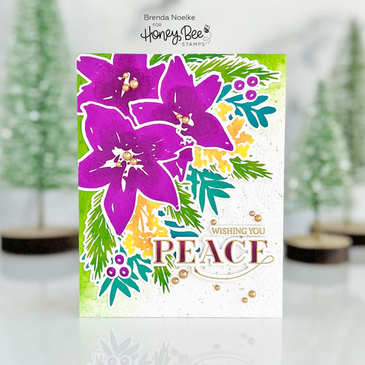 Wishing You Peace - Winter Watercolor