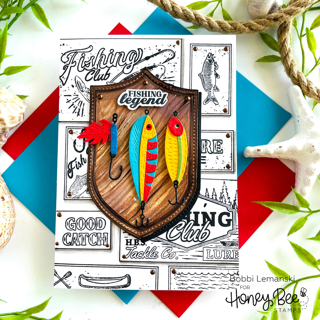 A Card for the Fishing Legend - Honey Bee Stamps