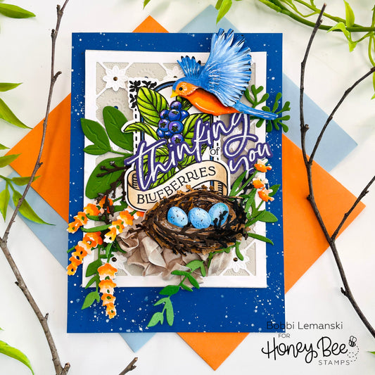 A Collage of New Beginnings Wrapped in Blue - Honey Bee Stamps