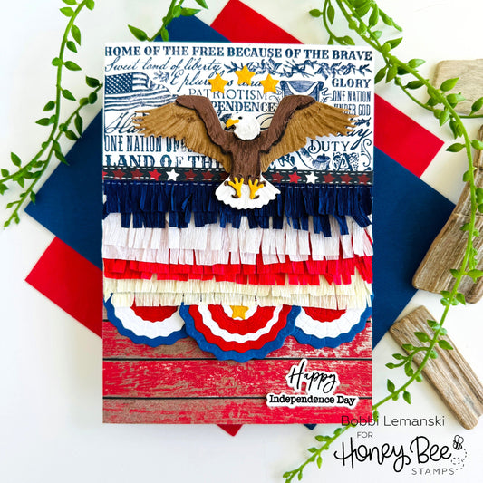 A Festive Independence Day Greeting - Honey Bee Stamps