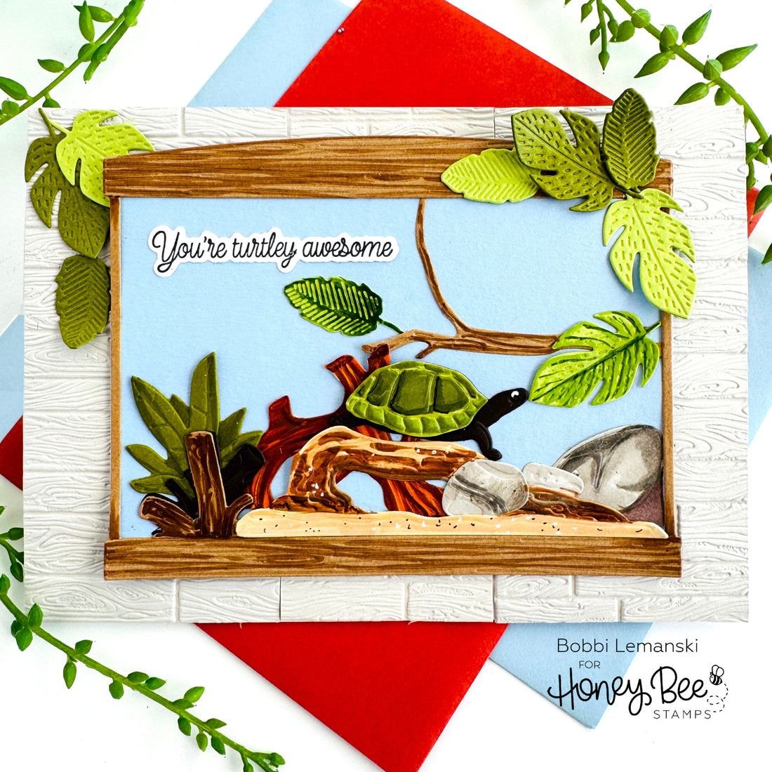 A "Turtley Awesome" Card - Honey Bee Stamps
