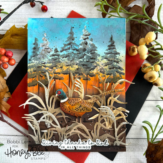 A Very Pheasant Day - Honey Bee Stamps