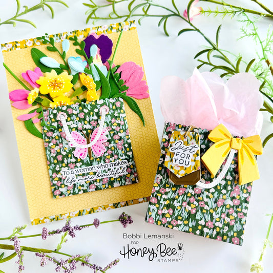 Bagged Blooms and Beautiful Words by Bobbi Lemanski - Honey Bee Stamps