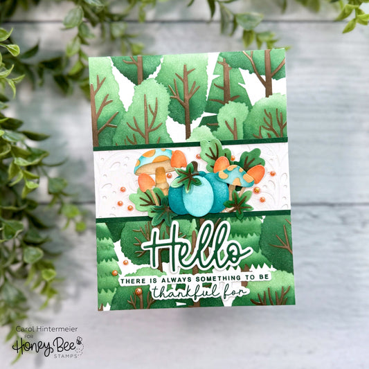 Colors Of Autumn Stenciled Card - Honey Bee Stamps