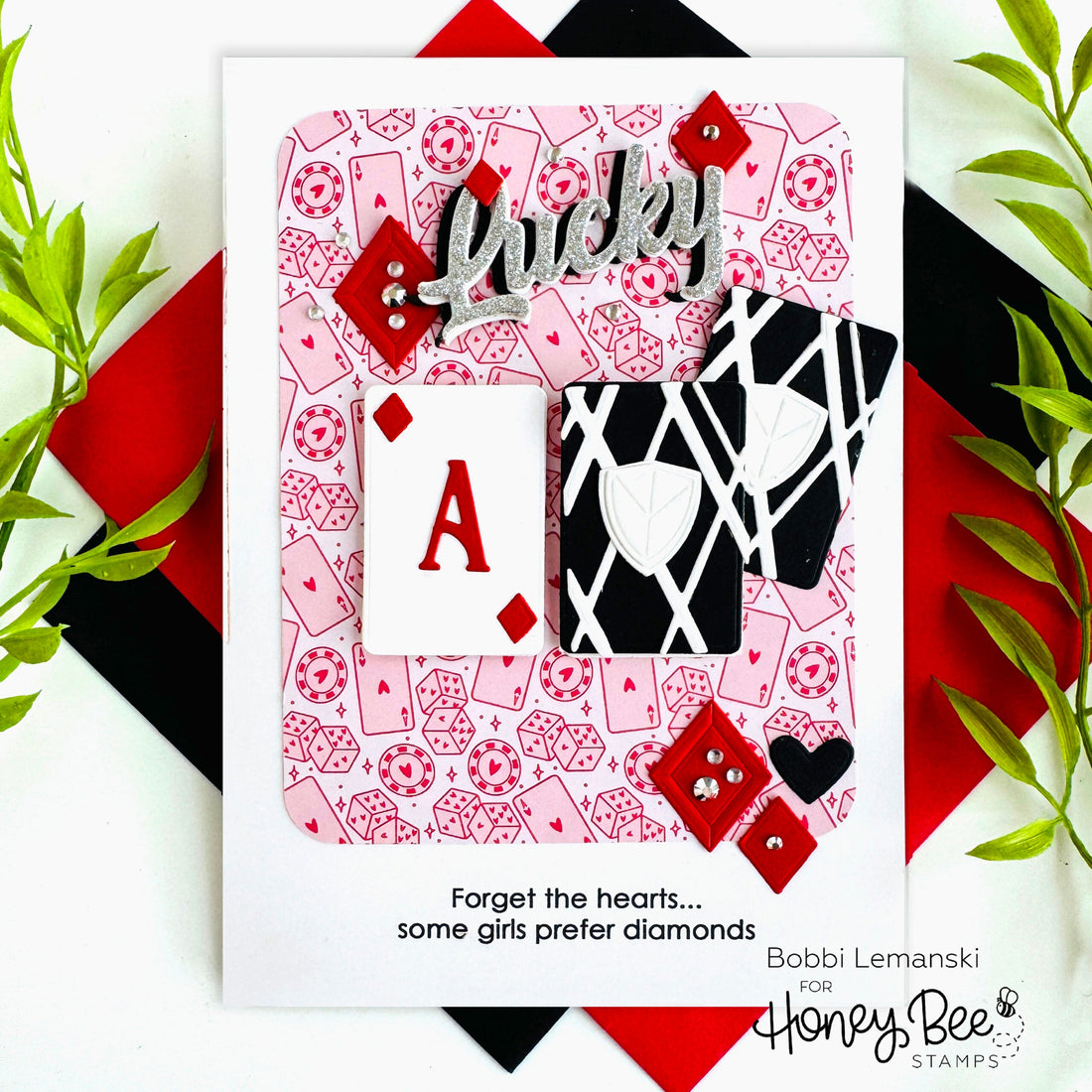 Diamonds Over Hearts - Honey Bee Stamps