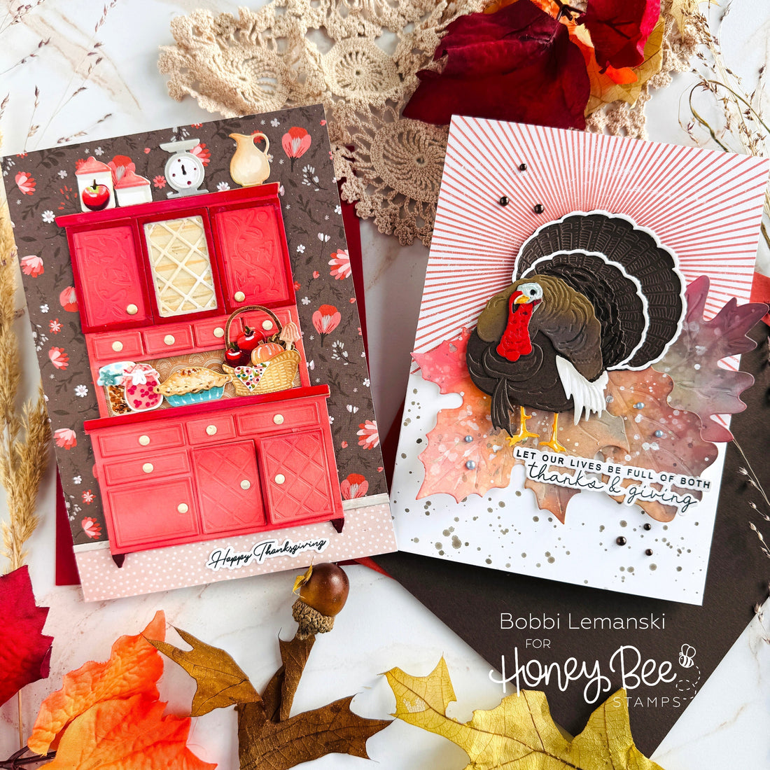 Dressing the Turkey and Kitchen for Thanksgiving by Bobbi Lemanski - Honey Bee Stamps