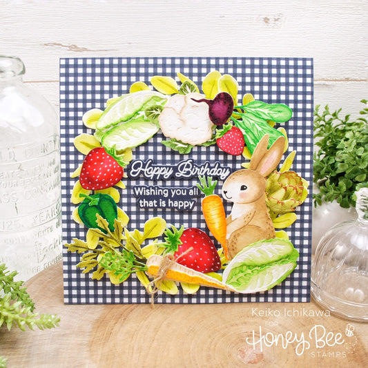 Fruit and Veggie Wreath Card