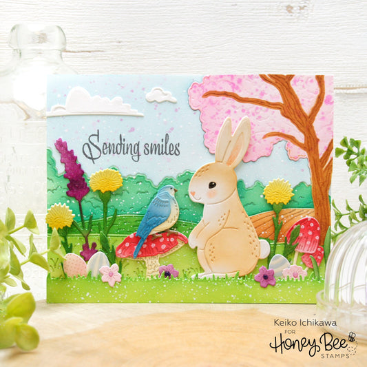Spring Scene Card Using Die Cuts