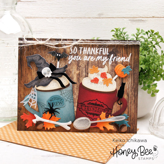 Fall &amp; Halloween Themed Coffee Card - Honey Bee Stamps