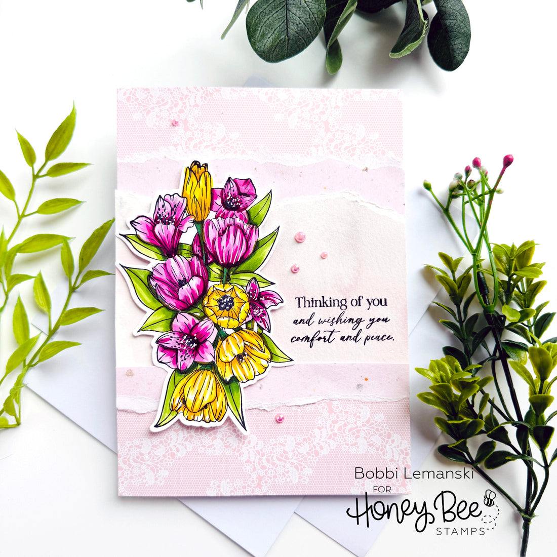 Florals for Comfort and Peace - Honey Bee Stamps