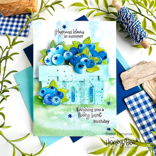 Fresh Picked Blueberries for a Sweet Birthday by Bobbi Lemanski - Honey Bee Stamps