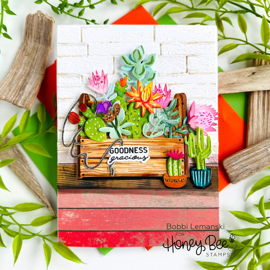 "Goodness Gracious" Toolbox Planter - Honey Bee Stamps