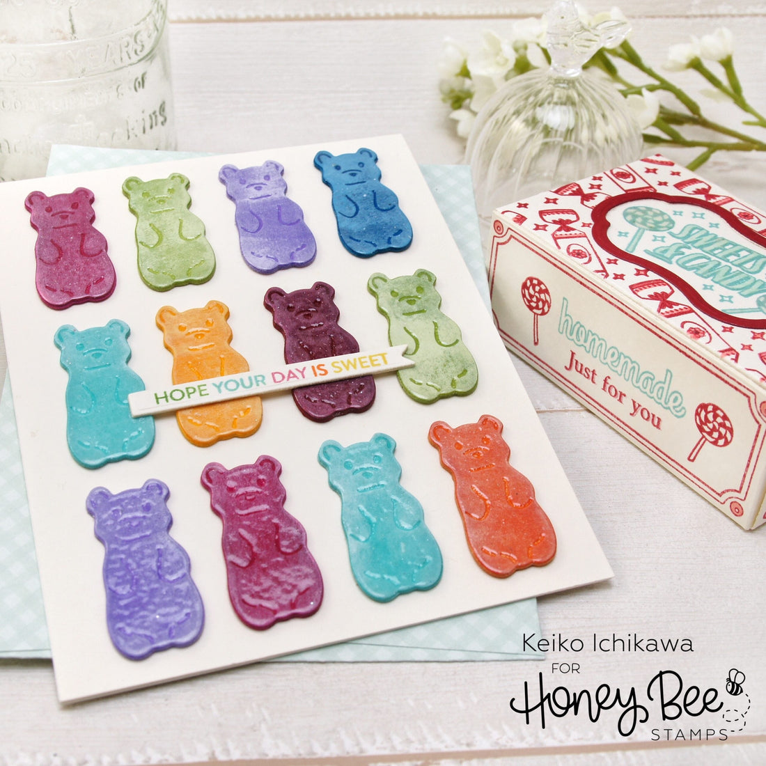 Gummy Bear Card and Candy Gift Box - Honey Bee Stamps