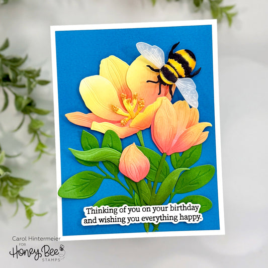 Happy Birthday Card + Quick Die Cut Coloring Tips! - Honey Bee Stamps