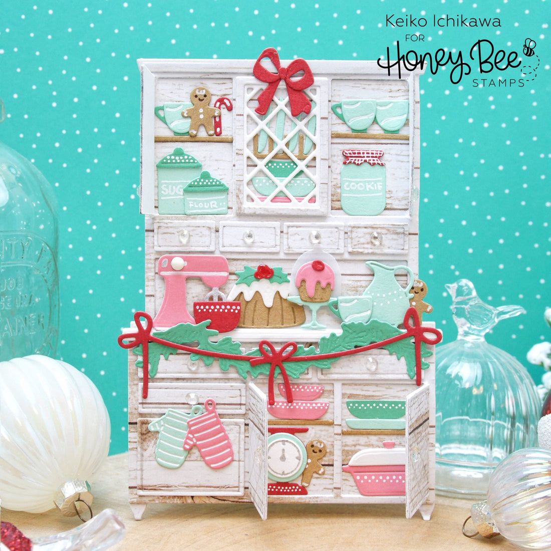Holiday Cabinet Shaped Card - Honey Bee Stamps
